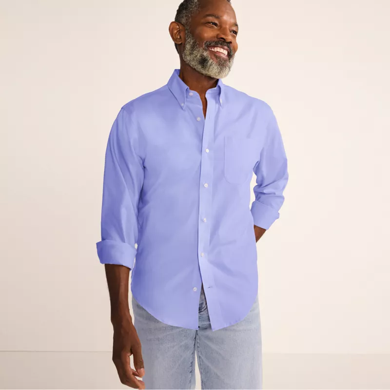 Men's No Iron Supima Cotton Pinpoint Buttondown Collar Dress Shirt, alternative image