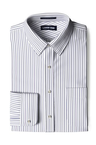 Men's Patterned Traditional Fit Straight Collar Easy-iron Pinpoint Shirt 