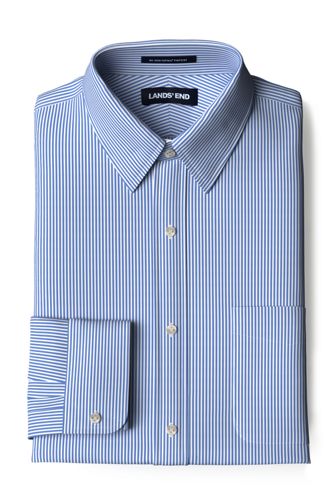 Men's Patterned Traditional Fit Straight Collar Easy-iron Pinpoint Shirt 