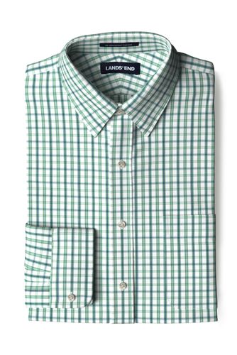 Men's Patterned Traditional Fit Straight Collar Easy-iron Pinpoint Shirt 