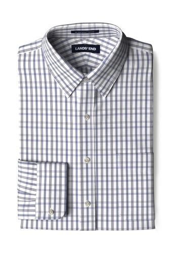 Men's Patterned Traditional Fit Straight Collar Easy-iron Pinpoint Shirt 