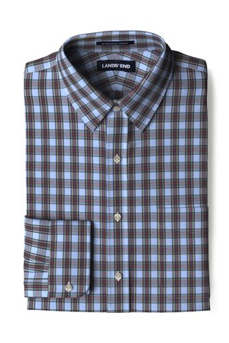 Men's Patterned Traditional Fit Straight Collar Easy-iron Pinpoint Shirt 