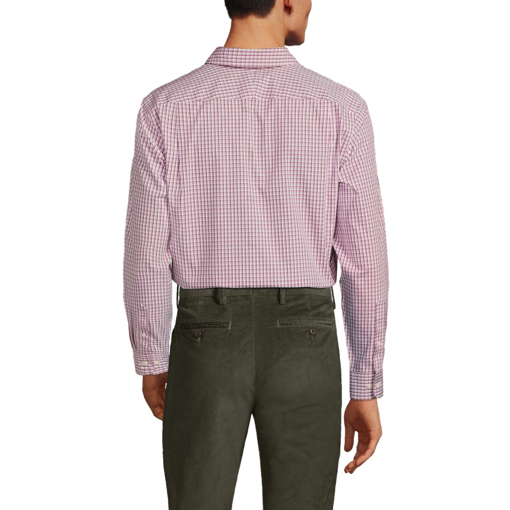 Men's Pattern No Iron Supima Pinpoint Straight Collar Dress Shirt