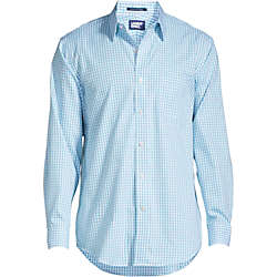 Men's Pattern No Iron Supima Pinpoint Straight Collar Dress Shirt 