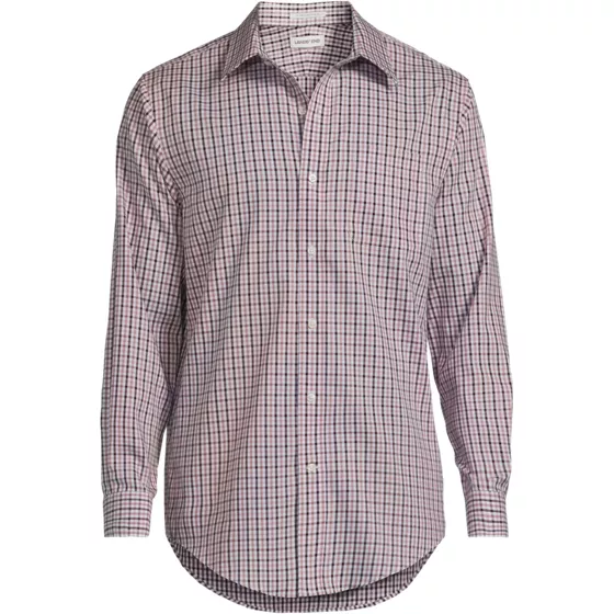 Men's Pattern No Iron Supima Pinpoint Straight Collar Dress Shirt - primary