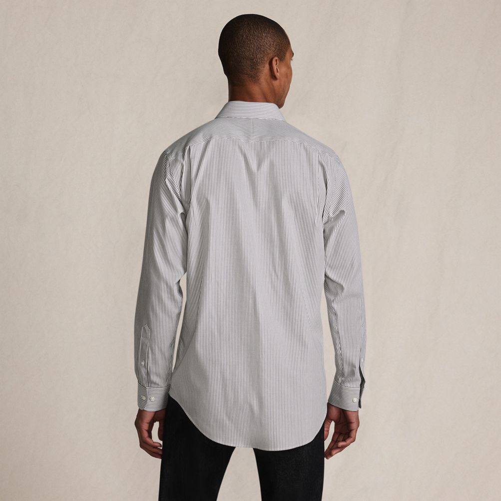 lands end mens pinpoint dress shirts Lands' End Big & Tall Traditional Fit Solid No Iron Supima Pinpoint Buttondown Collar Dress Shirt