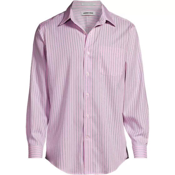 Men's Big and Tall No Iron Supima Cotton Pinpoint Straight Collar Dress Shirt - primary