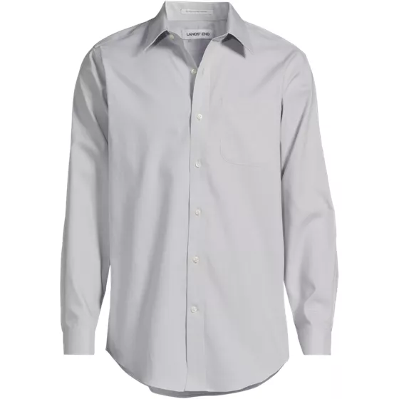 Men's Solid No Iron Supima Pinpoint Straight Collar Dress Shirt - primary