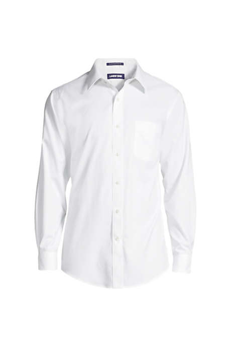 Men's No Iron Traditional Fit Pinpoint Dress Shirt