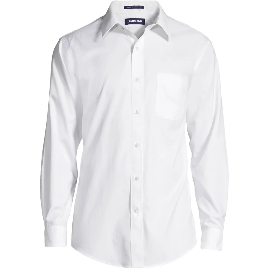 Men's No Iron Supima Cotton Pinpoint Straight Collar Dress Shirts view 1
