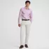 Men's Tall No Iron Supima Cotton Pinpoint Straight Collar Dress Shirt, alternative image