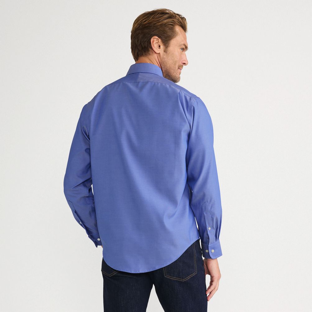 men's no collar dress shirts Collarless | Grandad Shirts Perry Ellis Mens Untucked Total Stretch Slim Fit Banded Collar Shirt in Blue Mirage Collarless Dress Shirt | Hockerty