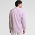 Men's Tall No Iron Supima Cotton Pinpoint Straight Collar Dress Shirt, Back