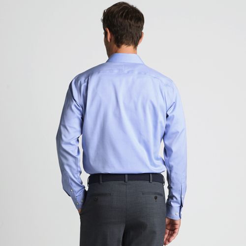  Lands' End Classic Fit. Klassik-kragen. Bügelleichtes Pinpointhemd, Herren, Größe:39 84 Regular, Blau, Baumwolle, By Lands' End 
