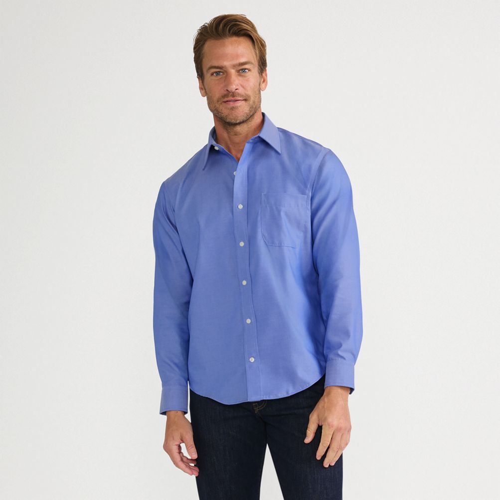 supima cotton dress shirts Non-Iron Blue Pinpoint Shirt and longevity to our styles. Blue Supima Cotton Dress Shirt