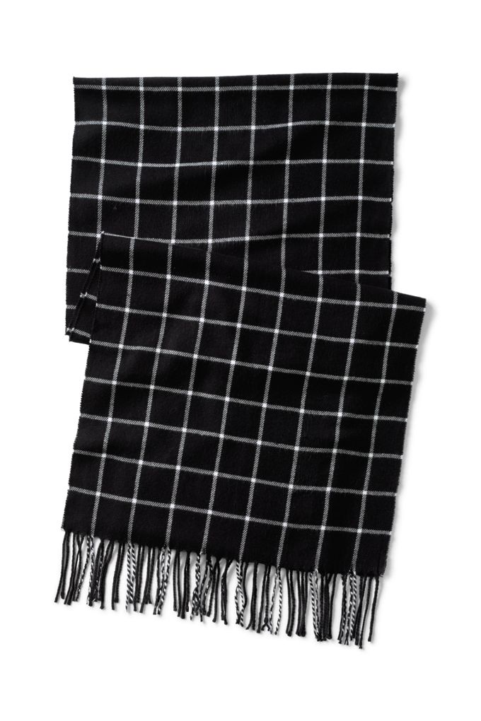 Image of Cashtouch Winter Scarf Pattern - Lands' End - Black