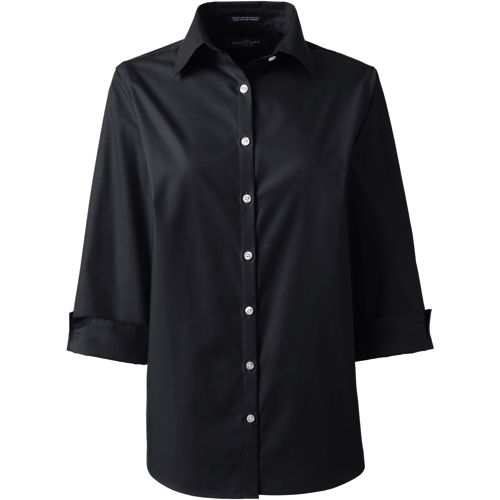 Women's 3/4 Sleeve Broadcloth Shirt | Lands' End Business Uniforms