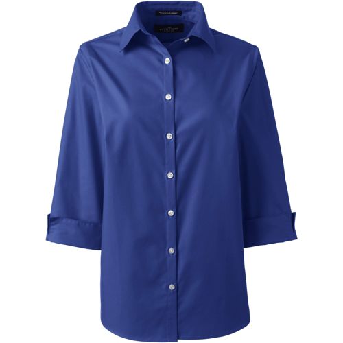 Women's 3/4 Sleeve Broadcloth Shirt