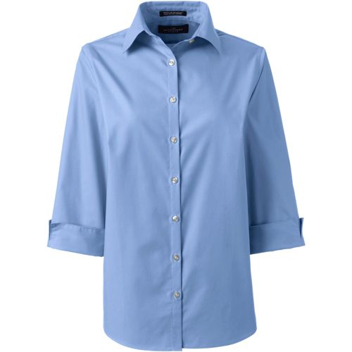 Women's 3/4 Sleeve Broadcloth Shirt