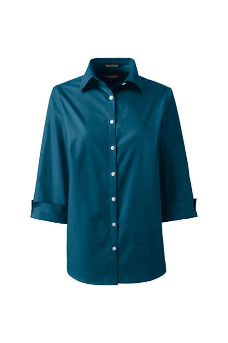 Women's 3/4 Sleeve Broadcloth Shirt