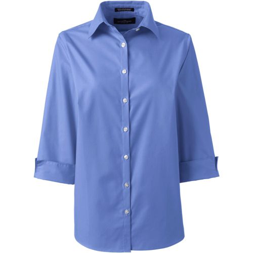 Women's 3/4 Sleeve Broadcloth Shirt