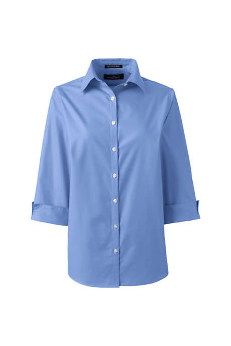 Women's 3/4 Sleeve Broadcloth Shirt