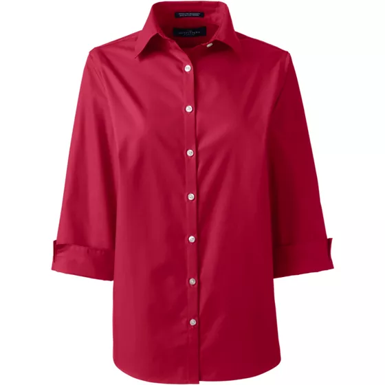 School Uniform Women's Tall 3/4 Sleeve Broadcloth Shirt - primary