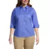 School Uniform Women's Plus Size 3/4 Sleeve Broadcloth Shirt, Front