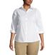 School Uniform Women's Plus Size 3/4 Sleeve Broadcloth Shirt, Front