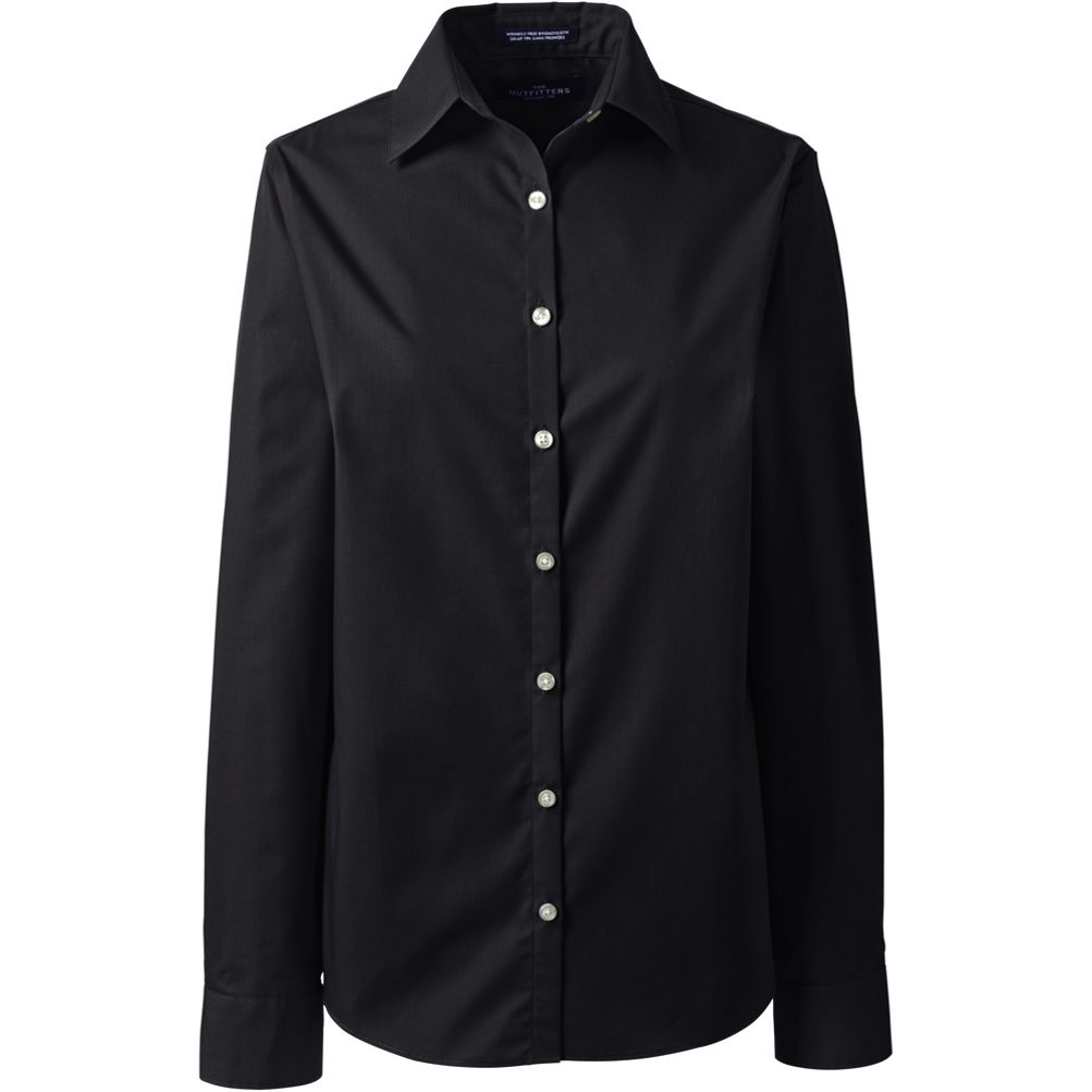 Black long sleeve 2024 button down shirt