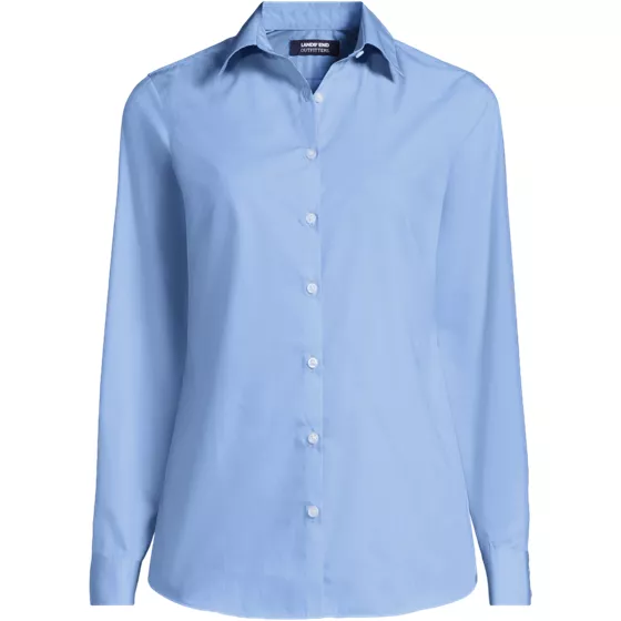 Women's Plus Size Long Sleeve Broadcloth Shirt - primary