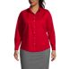 School Uniform Women's Plus Size Long Sleeve Broadcloth Shirt, Front