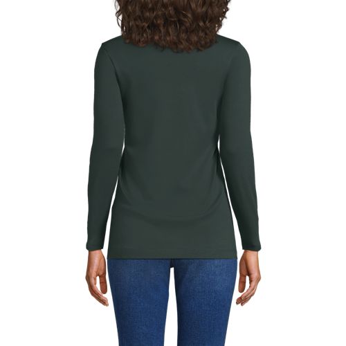 Women's Supima Cotton Fitted Long Sleeve Turtleneck - image 3
