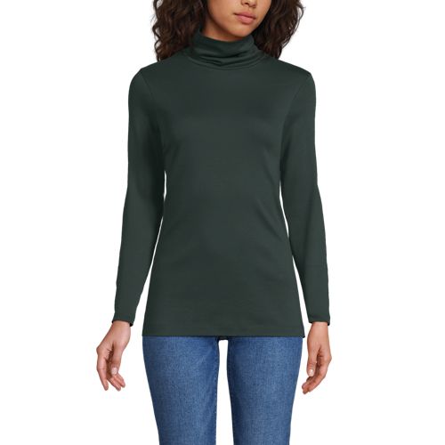 Women's Supima Cotton Fitted Long Sleeve Turtleneck - image 2