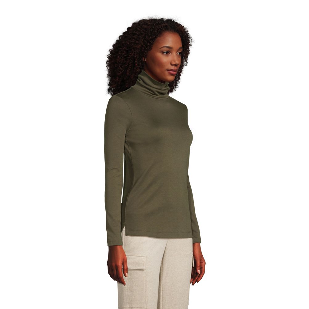 Women's Supima Cotton Long Sleeve Turtleneck