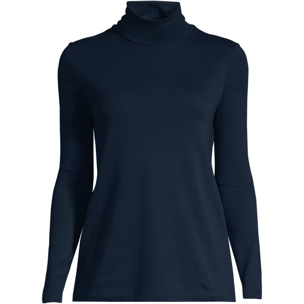 Women s Supima Cotton Long Sleeve Turtleneck Lands End