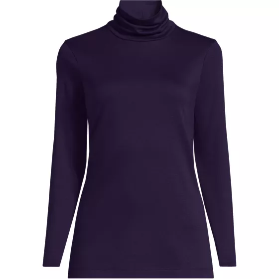 Women's Supima Cotton Fitted Long Sleeve Turtleneck - primary