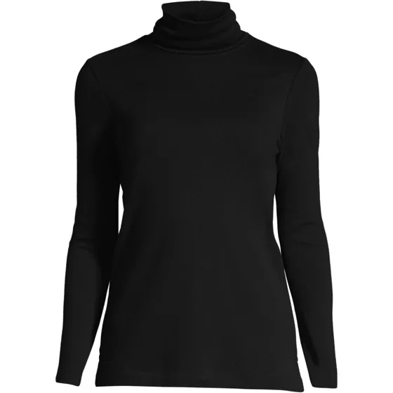 School Uniform Women's Supima Cotton Fitted Long Sleeve Turtleneck - primary