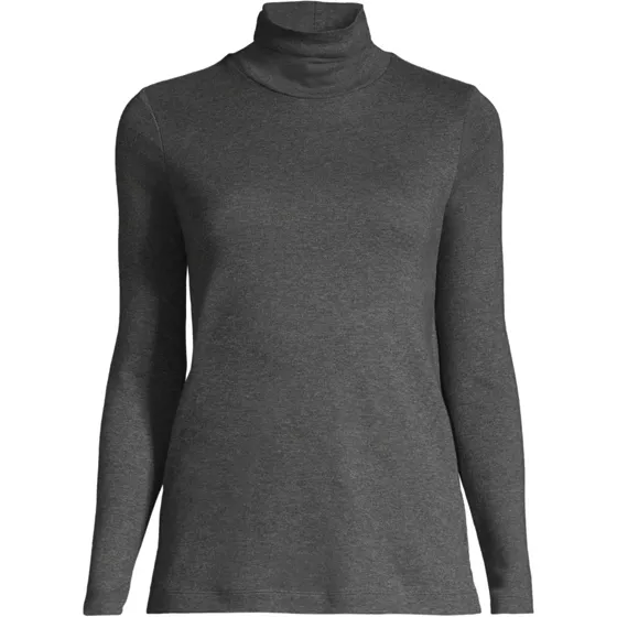 Women's Supima Cotton Fitted Long Sleeve Turtleneck - primary
