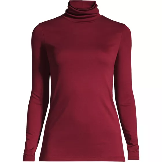 School Uniform Women's Supima Cotton Fitted Long Sleeve Turtleneck - primary