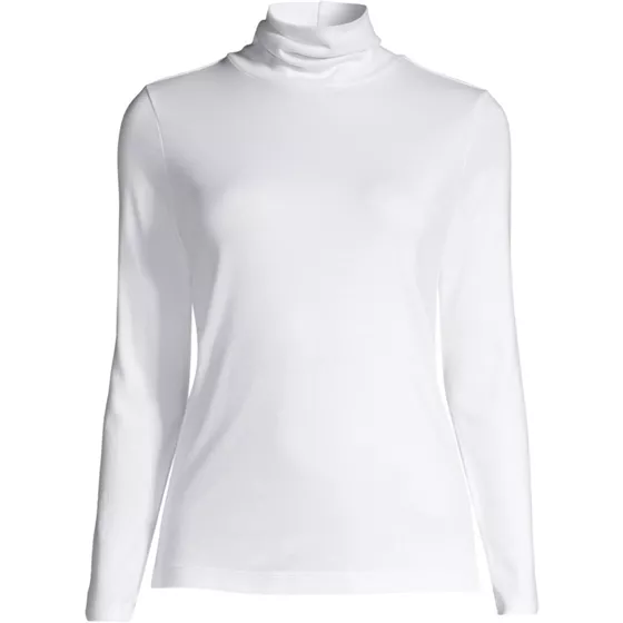 Women's Supima Cotton Fitted Long Sleeve Turtleneck - primary