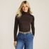 Women's Supima Cotton Fitted Long Sleeve Turtleneck, alternative image