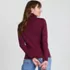 Women's Supima Cotton Fitted Long Sleeve Turtleneck, Back
