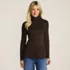 Women's Supima Cotton Fitted Long Sleeve Turtleneck, Front