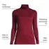 School Uniform Women's Supima Cotton Fitted Long Sleeve Turtleneck, alternative image