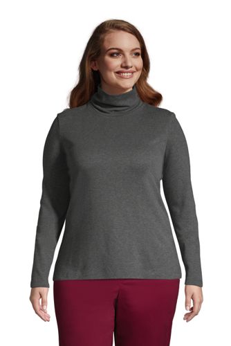 lands end women's cotton turtlenecks