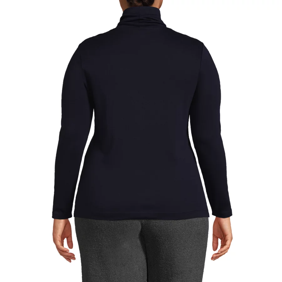 Women's Supima Cotton Fitted Long Sleeve Turtleneck view 4