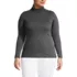 Women's Plus Size Supima Cotton Fitted Long Sleeve Turtleneck, Front