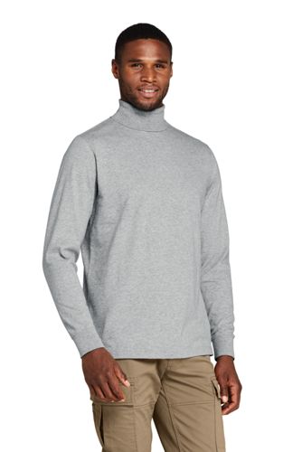 mens black roll neck top