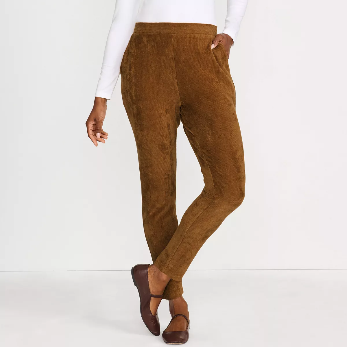 Women's Sport Knit High Rise Corduroy Leggings